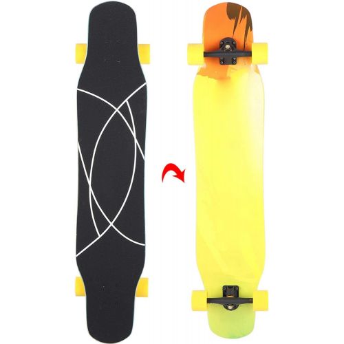  VGEBY 46 Inch Skateboard Longboard Adult Fashion Portable Skateboard Dance Board Youth Non-Slip Longboard Skateboard