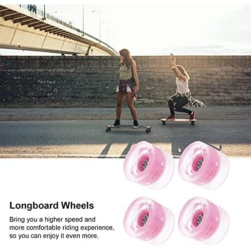 VGEBY Skateboard Wheel, 60mm / 2.4in Longboard Wheels High?Elastic Skateboard Flash Wheel Suitable for Longboard Cruiser Board