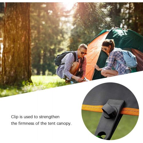  VGEBY Tent Retaining Clips Windproof Fixing Clamp with Bungee Cord 10 Pcs for Outdoor Camping Awning Caravan