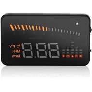 VGEBY Headup Display Car HUD Head Up Display OBD2 Colour LED Projector Speed Warning System for Car Truck