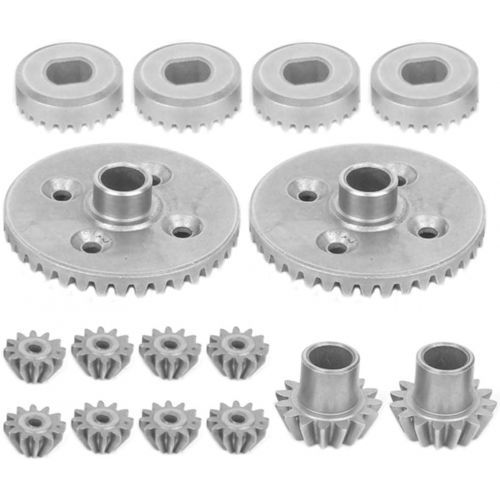  VGEBY RC Differential Gears, 16Pcs Metal 1:18 Scale Remote Control Crawler Car Differential Gears RC Upgrade Spare Part Accessory Fit for WLtoys 1/18 A959 A949 RC Car