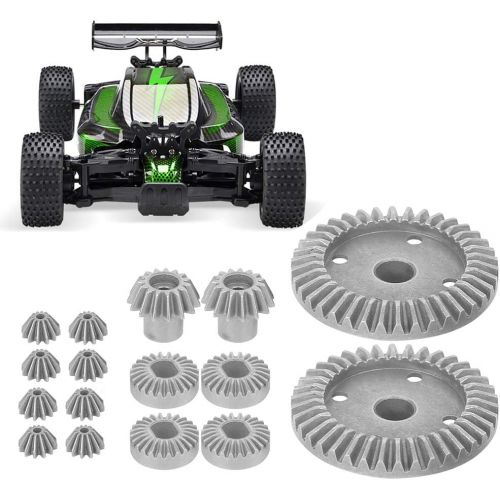  VGEBY RC Differential Gears, 16Pcs Metal 1:18 Scale Remote Control Crawler Car Differential Gears RC Upgrade Spare Part Accessory Fit for WLtoys 1/18 A959 A949 RC Car