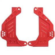 VGEBY RC Front Suspension Bracket, Durable CNC Machining Aluminium Alloy Remote Control Crawler Front Suspension Bracket Bumper Holder Fit for Axial scx10 III AX103007 RC Car(Red)