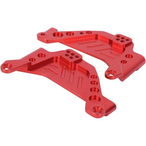  VGEBY RC Front Suspension Bracket, Durable CNC Machining Aluminium Alloy Remote Control Crawler Front Suspension Bracket Bumper Holder Fit for Axial scx10 III AX103007 RC Car(Red)