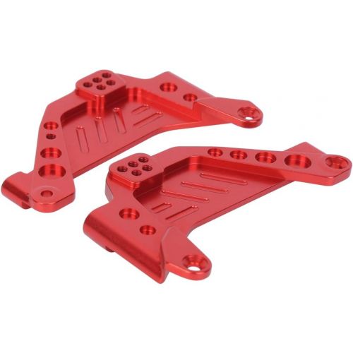  VGEBY RC Front Suspension Bracket, Durable CNC Machining Aluminium Alloy Remote Control Crawler Front Suspension Bracket Bumper Holder Fit for Axial scx10 III AX103007 RC Car(Red)