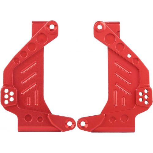  VGEBY RC Front Suspension Bracket, Durable CNC Machining Aluminium Alloy Remote Control Crawler Front Suspension Bracket Bumper Holder Fit for Axial scx10 III AX103007 RC Car(Red)