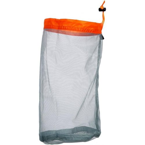  [아마존베스트]VGEBY1 Camping Mesh Storage Bag, Ultralight Nylon Drawstring Mesh Sack Stuff Storage Bag for Outdoor Travel Hiking (M-Orange )