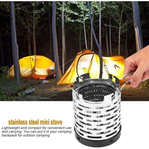  VGEBY1 Portable Stove, Mini Outdoor Folding Metal Heating Gas Stove for Camping Hiking Picnic