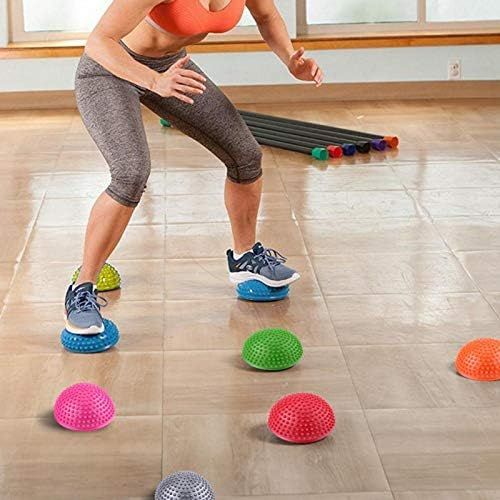  VGEBY1 Yoga Half Balls, PVC Inflatable Yoga Exercise Ball Yoga Balance Disc for Yoga Fitness Home Gym Workout