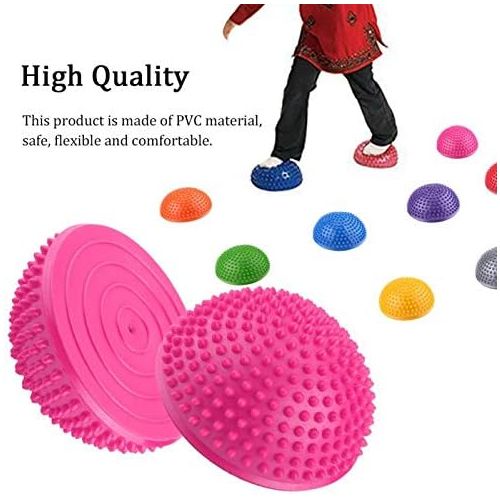  VGEBY1 Yoga Half Balls, PVC Inflatable Yoga Exercise Ball Yoga Balance Disc for Yoga Fitness Home Gym Workout