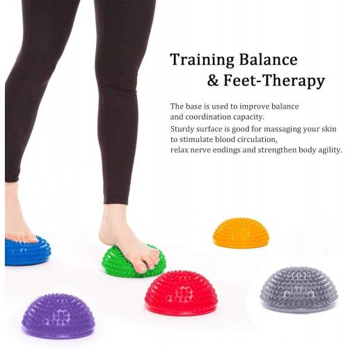  VGEBY1 Yoga Half Balls, PVC Inflatable Yoga Exercise Ball Yoga Balance Disc for Yoga Fitness Home Gym Workout