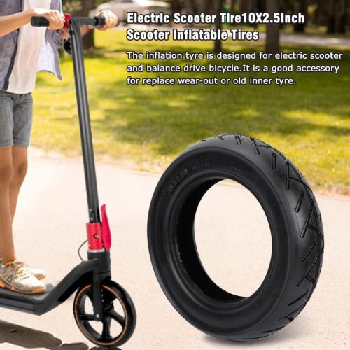  VGEBY1 Inflatable Tyre,10X2.5Inch Outer Tire for Electric Scooter Balance Drive Bicycle Tyre Accessory