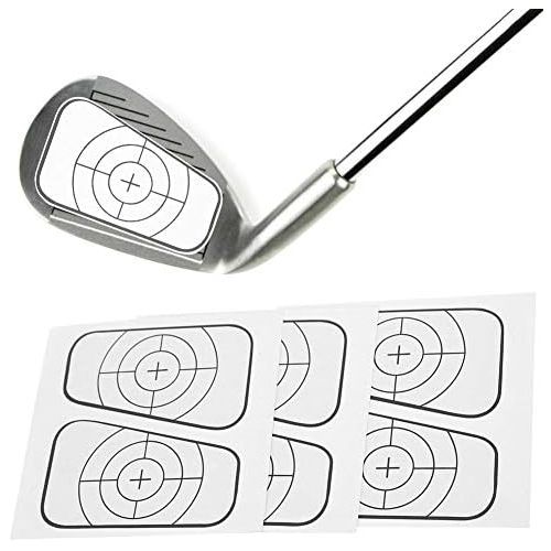  VGEBY1 Golf Impact Labels, 10 Pcs Golf Club Sticker Practice Golf Swing Sticker Repeatedly Use Golf Training Target Tape