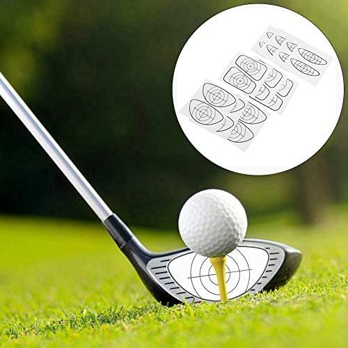  VGEBY1 Golf Impact Labels, 10 Pcs Golf Club Sticker Practice Golf Swing Sticker Repeatedly Use Golf Training Target Tape