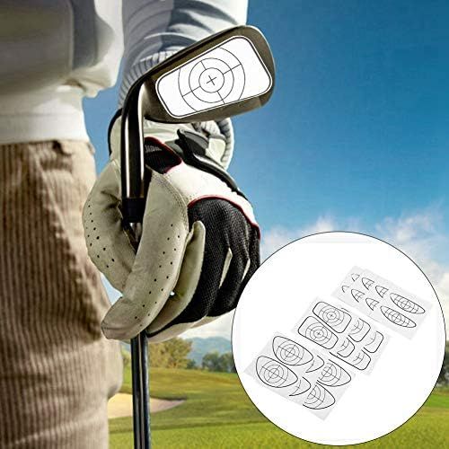  VGEBY1 Golf Impact Labels, 10 Pcs Golf Club Sticker Practice Golf Swing Sticker Repeatedly Use Golf Training Target Tape