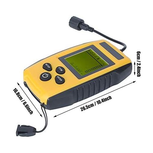  [아마존베스트]VGEBY1 Fishers Tackle Sonar Sensor Transducer Contour Display Fish Finder Echo Portable Boat Fish Finder