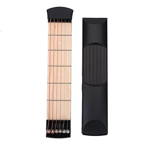  [아마존베스트]VGEBY1 Pocket Guitar 6 Frets for Left Hand Portable Pocket Guitar Practice Collar Acoustic Practice Tool Pocket Guitar Chord Trainer