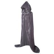 VGLOOK Hooded Cloak Long Velvet Cape for Christmas Halloween Cosplay Costumes 59inch