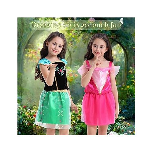  VGOFUN Princess Dresses for Girls - Dress up Clothes for Toddler Girl Pretend Play Gift for 3-6 Year Halloween Christmas Birthday