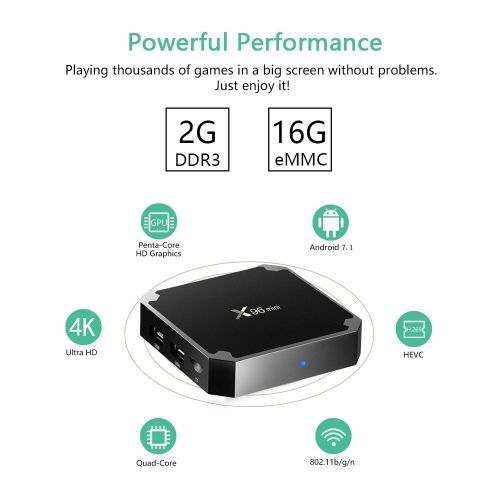  VGROUND X96 Mini Android TV Box with S905W Quad Core 64 Bit 3D 4K H.265 Decoding 2.4GHz WiFi-2G+16G (Dispatched from US)