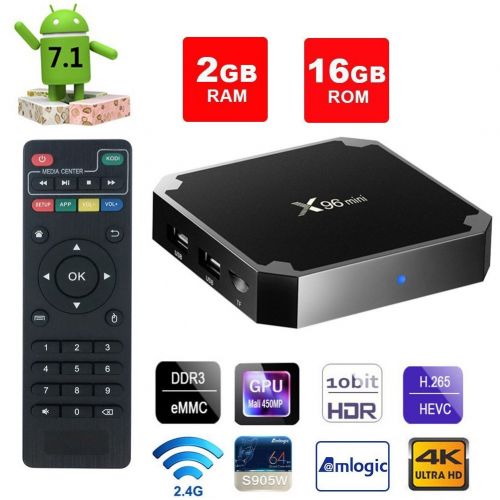  VGROUND X96 Mini Android TV Box with S905W Quad Core 64 Bit 3D 4K H.265 Decoding 2.4GHz WiFi-2G+16G (Dispatched from US)