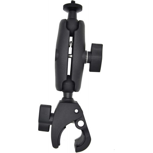  VGSION 1/4 Handlebar Clamp Motorcycle Mount for Insta360 One X2 / One R/GoPro Hero, with Ballhead