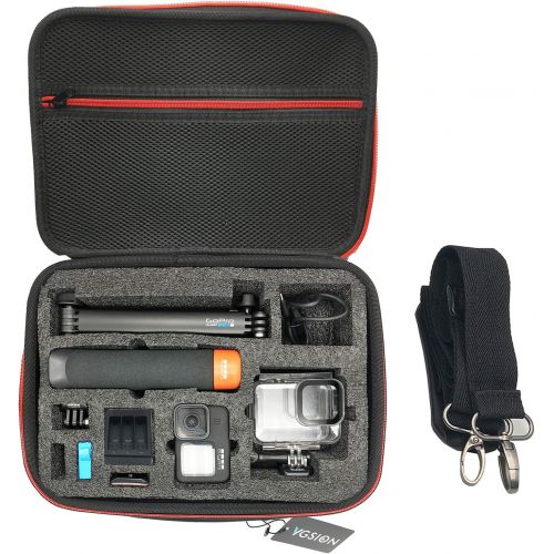  VGSION Carry Case Compatible with GoPro Hero 10 and Hero 9 Black with Foam Insert Inner and Shoulder Belt