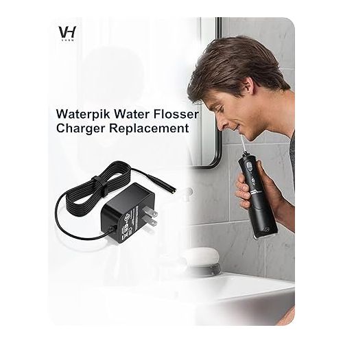  VHBW for Waterpik Replacement Charger, Compatible with Waterpik WP360 WP360W WP462 WP462W WP450 WP450W Water flosser Power Cord
