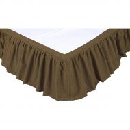 VHC Brands Rustic & Lodge Tea Cabin Green Bed Skirt, King