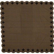 VHC Brands Black Star Scalloped Table Cloth, 60 x 60,
