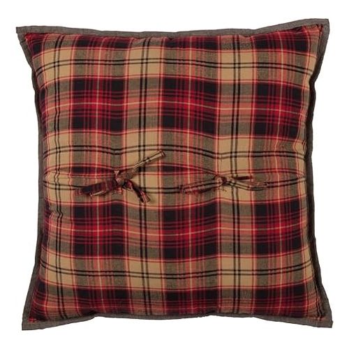  VHC Brands Cumberland Patchwork Pillow Rustic Bedding Lodge Decor Chili Pepper Red 18x18