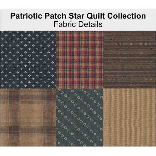  VHC Brands Patriotic Patch Star Quilted Throw 60x50