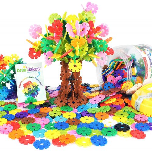  [아마존베스트]VIAHART Brain Flakes 500 Piece Interlocking Plastic Disc Set | A Creative and Educational Alternative to Building Blocks | Tested for Childrens Safety | A Great STEM Toy for Both B