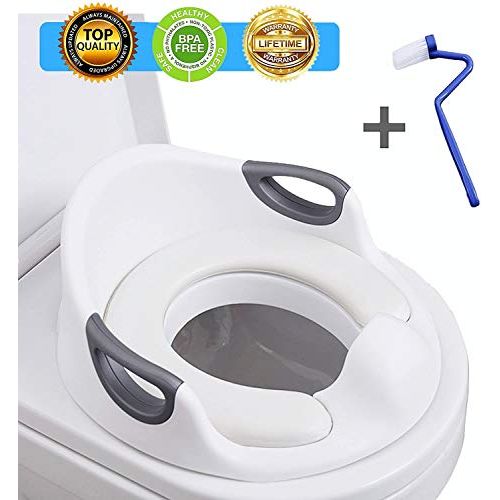  [아마존베스트]VIBOE Potty Training Seat for Kids Toddlers Boys Girls Toilet Seat for Baby with Cushion Handle and Backrest...