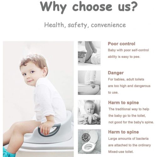  [아마존베스트]VIBOE Potty Training Seat for Kids Toddlers Boys Girls Toilet Seat for Baby with Cushion Handle and Backrest...