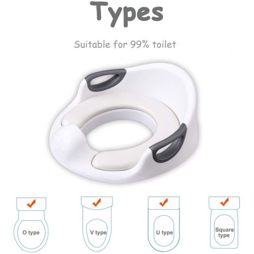  [아마존베스트]VIBOE Potty Training Seat for Kids Toddlers Boys Girls Toilet Seat for Baby with Cushion Handle and Backrest...