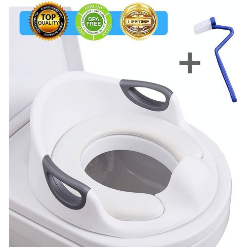  [아마존베스트]VIBOE Potty Training Seat For Kids Toddlers Boys Girls Toilet Seat For Baby With Cushion Handle And Backrest...