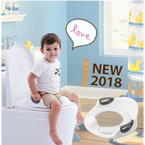  [아마존베스트]VIBOE Potty Training Seat For Kids Toddlers Boys Girls Toilet Seat For Baby With Cushion Handle And Backrest...