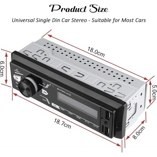  [아마존베스트]-Service-Informationen Car Stereo Bluetooth Handsfree Calling with LCD Display Support USB/TF/AUX/MP3/Dual USB/Button Car Audio Multimedia Player USB Fast Charge