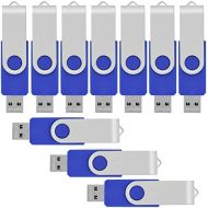 VICFUN 10 Pack 32GB USB Flash Drives Bulk 32GB Flash Drive 10 Pack USB Memory Stick 32GB USB2.0-Blue