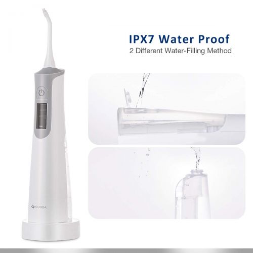  VICOODA Cordless Water Flosser Teeth Cleaner - Portable Dental Oral Irrigator Rechargeable For Travel,...