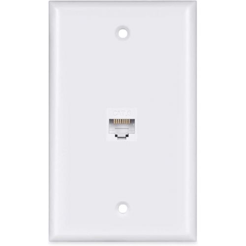  1 Port Ethernet Wall Plate -VICTEK - Cat6 Ethernet Cable Wall Plate Female to Female Compatible with Cat7 Cat6 Cat5 Cat5e - White…