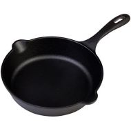 Victoria SKL-208 Cast Iron Skillet. Small Frying Pan Seasoned with 100% Kosher Certified Non-GMO Flaxseed Oil, 8, Black