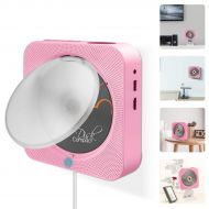 Portable DVD Player, VIFLYKOO Bluetooth Wall Mountable DVD/CD Player with Full-HD 1080p Remote Control Built-in HiFi Speakers FM Radio, AV Jack & USB & HDMI Connection, Pink