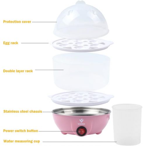  [아마존베스트]VIGIND Egg Cooker,350W Rapid Electric Egg Maker,Egg Steamer,Egg Boiler,Egg Cookers With Automatic Shut Off,14 Egg Capacity Double-Layer Lazy Egg Boiler,MultifunctionHeated Milk,He