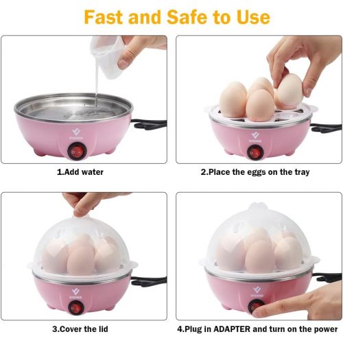  [아마존베스트]VIGIND Egg Cooker,350W Rapid Electric Egg Maker,Egg Steamer,Egg Boiler,Egg Cookers With Automatic Shut Off,14 Egg Capacity Double-Layer Lazy Egg Boiler,MultifunctionHeated Milk,He