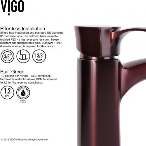  VIGO VG03023BN Otis Single Handle Brushed Nickel Bathroom Faucet, Plated Seven Layer Brass Bathroom Lavatory Vessel Faucet for Vessel Sink