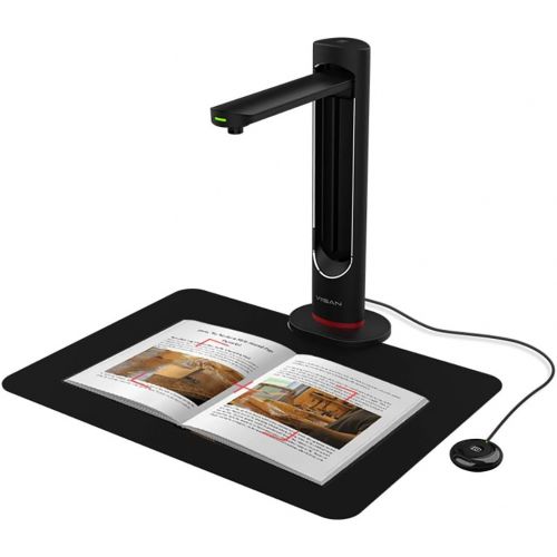  VIISAN Portable Book & Document Scanner for Mac & Window, High Definition 23MP,Multi-Language Detection and Auto-Flatten Technology for Teachers Eduction and Offfice Conference,Cap