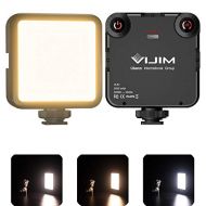VIJIM LED Video Light, VL81 On Camera Light with 3 Cold Shoe Rechargeable 3000mAh Battery Bicolor Dimmable 3200K-5600K CRI95+ Portable Photography Photo Lighting Panel for YouTube