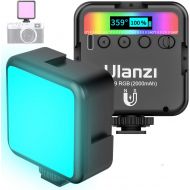 [아마존베스트]VIJIM ULANZI VL49 RGB Video Light w 3 Cold Shoes,Mini Rechargeable LED Camera Light 360° Full Color,Support Magnetic Attraction Portable Photography Light,2500K-9000K Dimmable LED Panel